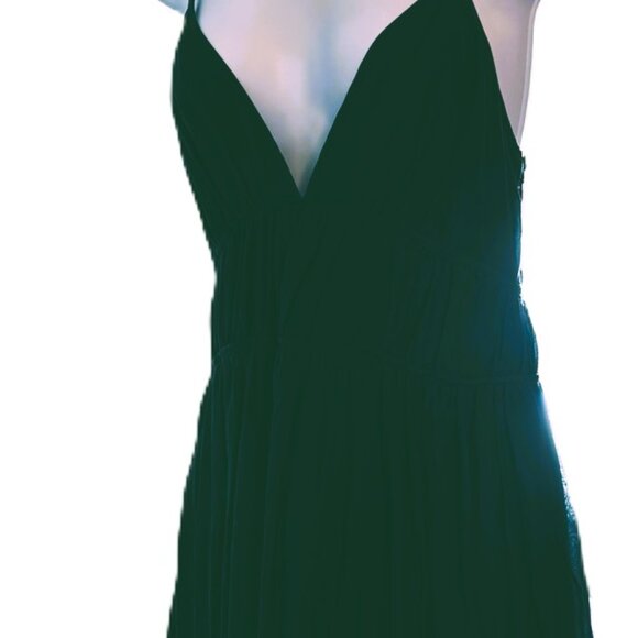 Banana Republic Rosalia indigo cotton silk maxi dress Sz 6 - Picture 8 of 11